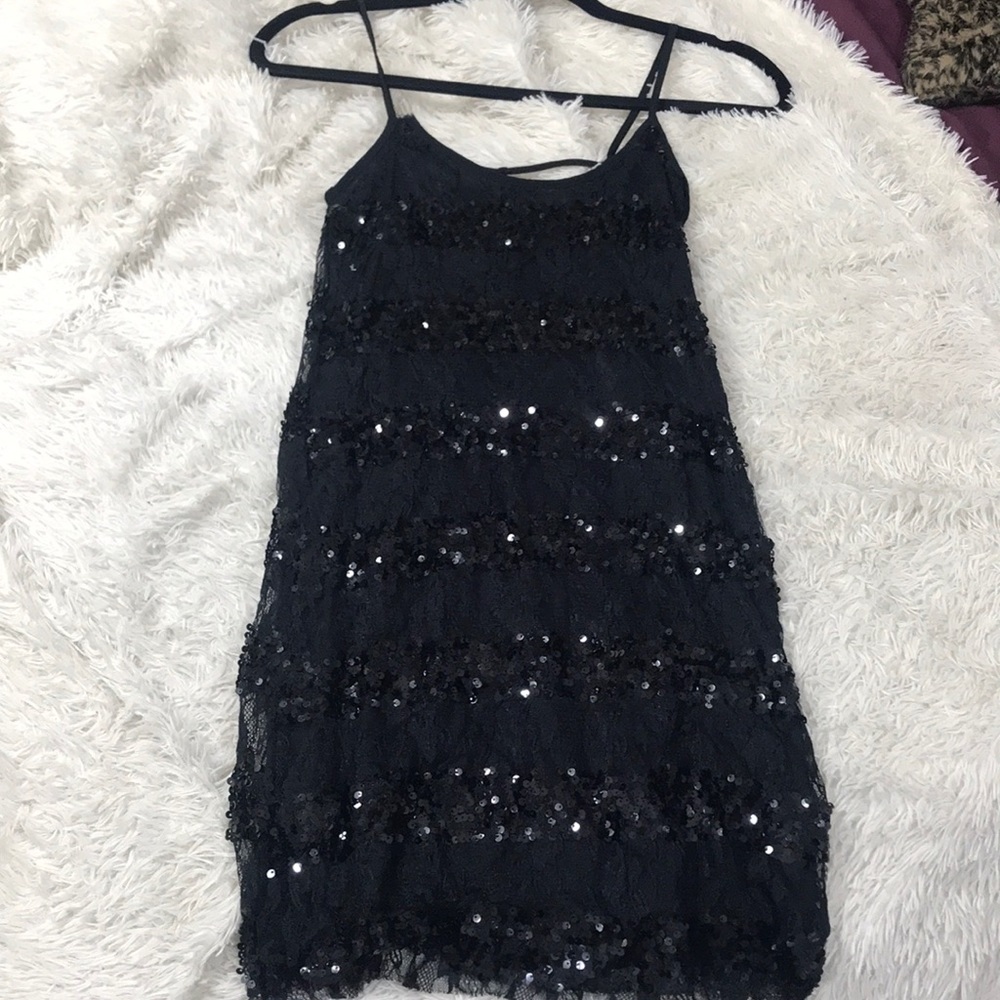 Black Sequin Dress